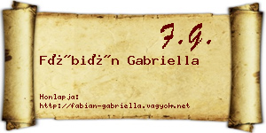 Fábián Gabriella névjegykártya