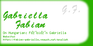 gabriella fabian business card
